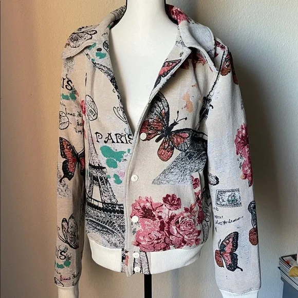 Guapi Fringed Butterfly Bomber Jacket . NEW w/o Tags - Picture 7 of 11